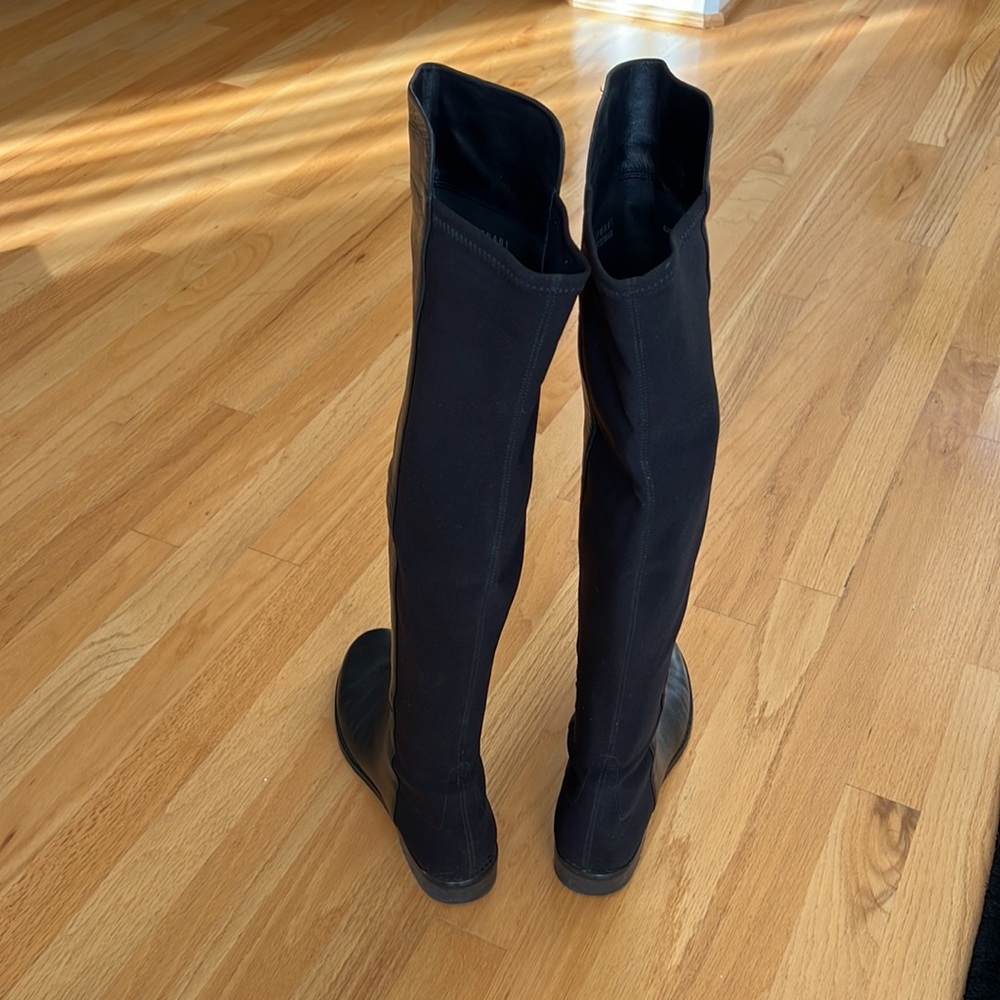 Stuart Weitzman Black Nappa 5050 Boot / Size 7 - image 5